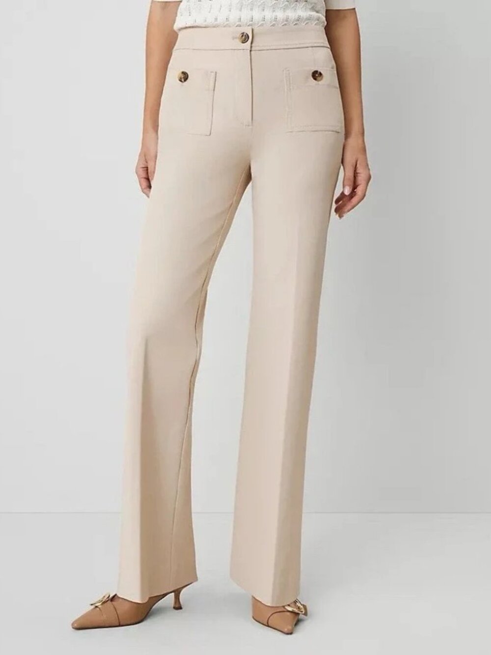 Ann Taylor Patch Pocket Bootcut Pants, Size 2, Like New